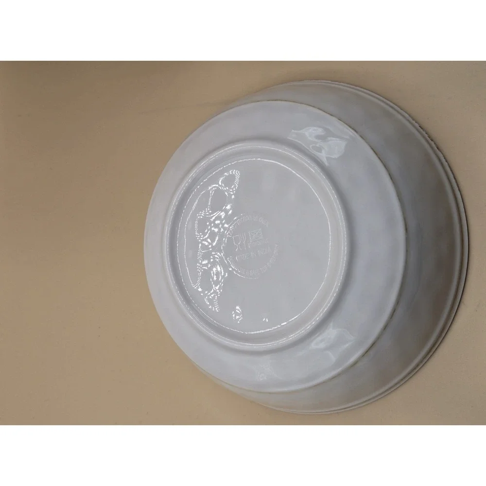 Pottery Barn Cabana Melamine Cereal Bowl Set of 4 Stone‎ NEW